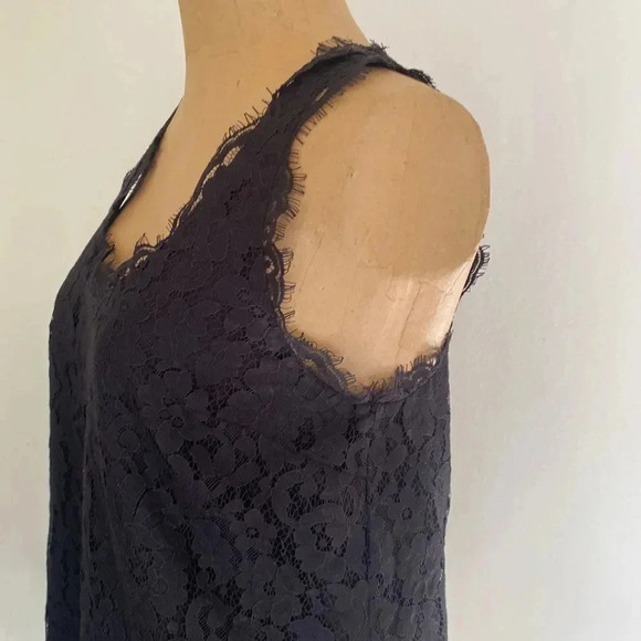 Joie sz XS lace tank blouse black excellent condition - Picture 4 of 7